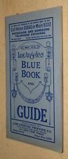 May 1915 Los Angeles Blue Book and Guide (tourists, etc) PCL Baseball Schedule + picture