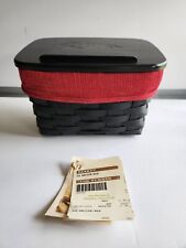 2012 Longaberger Large Black Recipe Basket Lid Liner Protector Combo 1825365 picture