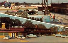 Gainesville, TX Texas CURTWOOD MOTEL~RESTAURANT~Emmett Curtis ROADSIDE Postcard picture