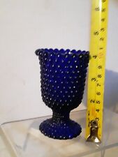 Vintage Cobalt Blue Hobnail Tea Light Candle Holder 4