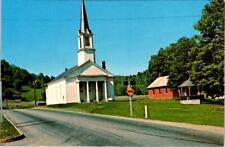 Sharon, VT Vermont  CONGREGATIONAL CHURCH & TOWN HALL  Windsor County  Postcard picture