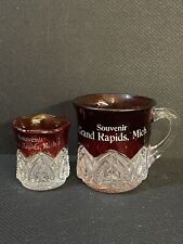 Vintage Ruby/Clear Glass Souvenirs Grand Rapids Mi picture