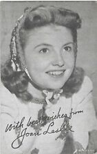 EXHIBIT CO. ARCADE ACTOR CARD 1940's JOAN LESLIE RARE, POPULAR CARD picture