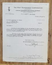 1926 Letterhead New York City The Kny Scheerer Corp Surgical Instruments picture