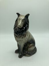 Vintage Ceramic Border Collie Dog Figurine Brazil Lassie Animal Glazed MCM 7