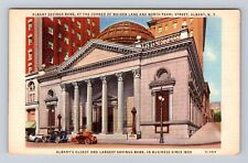 Albany NY-New York, Albany Savings Bank, Antique, Vintage Souvenir Postcard picture