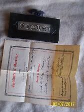 Vintage Set of Certificate of Marraige June 4 1947 Fred Ullius to Loretta Nystro picture