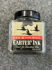 US Army WWII Soldier's Personal Item Vintage Carter's Ink Bottle for V-Mail picture