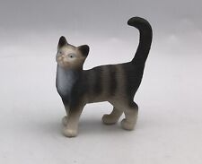 Schleich Standing GREY TABBY CAT Domestic Animal Figure Kitty 1997 Retired 13122 picture