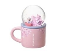 Starbucks 2024 Cherry Blossom Sakura Secret Garden Ceramic Snow Globe Mug 3oz picture