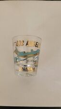 Vintage 60’s Shot Glass Los Angeles LAX Airport Aircraft And Control Tower picture