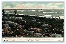 1907 Breakers And Boulders Beach Fort Erie Canada, Centerville PA Postcard picture