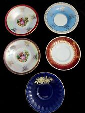 Vintage. Replacement Mini Saucer 5 Different Pieces. Multi-colored. Collectable. picture