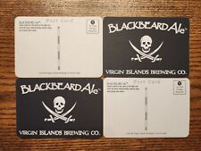 Blackbeard Ale Virgin Islands Brewing Postcard Coaster Restaurant Beer Set of 4 picture