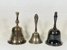 Three Tea Bells Probably England One Sterling Handle picture
