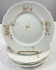 Embossed Pink Floral Salad Plate White Syracuse China 8.75