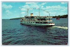1960 The M/V M.T Washington On Lake Winnipesaukee NH, Big Ship Boat Postcard picture