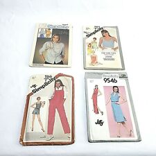 Vitg 80s Simplicity Women Sewing Patterns Lot Of 4 Assorted Sold As Is Cut/Uncut picture