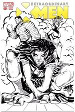 EXTRAORDINARY X-Men #1 (2016) Marvel Sketch Variant Comic W Original Dcastr Art picture