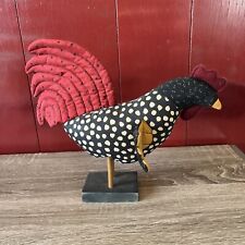 Hallmark Rooster Vintage Farmhouse Decor Figure Fabric 10x14 Standup Display picture
