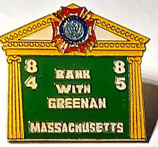 VFW 1984-1985 Bank with Greenan Massachusetts Lapel Pin (100423) picture