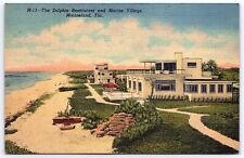 Vintage Postcard The Dolphin Restaurant & Maine Village Marineland Florida FL picture