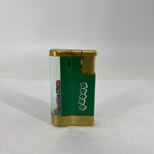 RARE Unique Novelty Z Best Refillable Butane Lighter with Floating Dice Green picture