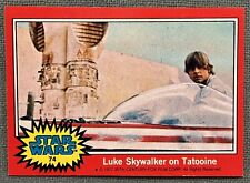 1977 Topps Star Wars #74 Luke Skywalker On Tatooine EX picture
