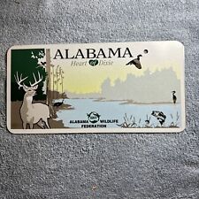 Alabama Wildlife Federation Blank License Plate Bass Turkey Duck Whitetail Deer picture