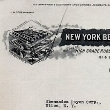 1927 New York Belting & Packing Co. Letterhead Rubber Goods Skenandoa Rayon picture