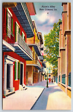 Postcard New Orleans, LA-Louisiana, Pirates Alley, Linen Unposted picture