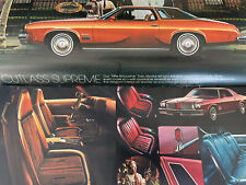 VTG 1975 OLDSMOBILE IT'S A GOOD FEELING TO HAVE AN OLDS AROUND YOU 31 PG COLORS picture