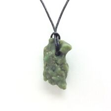 Trinity Alps Botryoidal Jade Pebble Pendant Green Nephrite Bubble Necklace CA 15 picture