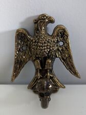 Vintage Antique Brass Eagle Key Coat Jacket Wall Hanger Hook picture