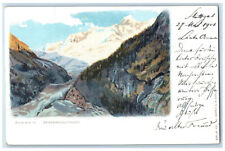 1901 View of Grindelwald Glacier Switzerland Antique Posted Postcard picture