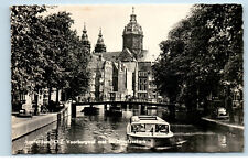 Amsterdam Oudezijds Voorburgwal RPPC Vintage Real Photo Postcard B90 picture