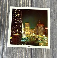 Vintage Chicago Illinois Skyline Buildings Photo 3.5” picture
