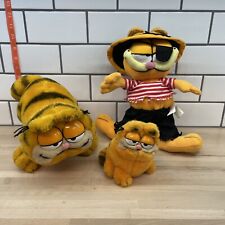 Vintage Garfield Plush United Feature Syndicate Nanco Lot Of 3 USA 70s 80s Flaws picture