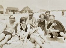 Rockaway Beach 1925 Queens New York Playful Group of People 2 Vintage Photos picture