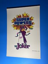 SUPER-POWERS DC COMICS THE JOKER HUGE 13x19 POSTER NEW. picture