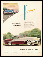 1956 OLDSMOBILE 88 Holiday Coupe Red & White 1950s Car Vtg PRINT AD picture