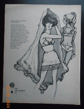 1970 WM. Hengerer CO Buffalo New York NY AD Sexy ladies hosiery art illustration picture