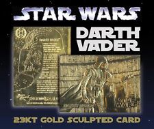 DARTH VADER STAR WARS Genuine 23KT GOLD CARD $40 Book Value* OFFICIALLY LICENSED picture