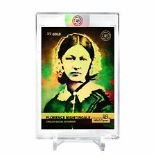 FLORENCE NIGHTINGALE Card 2023 GleeBeeCo Holo Figures #FLG1 *GOLD* Encased 1/1 picture