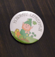 Honorary Leprechaun 1987 Russ Berrie Large Badge Button Pin picture