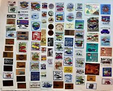 Huge Vintage Lot Over 90 Car Show Participation Dash Plaques Metal Placards picture