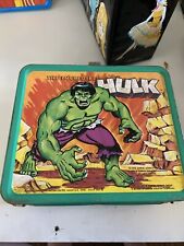 1978 Incredible Hulk Metal LunchBox Marvel Comics- No Thermos Look @ Photos picture