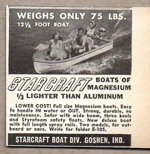 1950 Print Ad Starcraft 12 1/2 Ft Magnesium Boats Goshen,IN picture