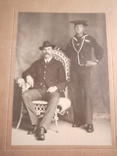 WWI SAILOR IN UNIFORM PHOTOGRAPH WITH FATHER? 5 1/2