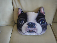 Boston Terrier or French Bulldog Dog Pillow Zipper Opening Washable Puppy picture